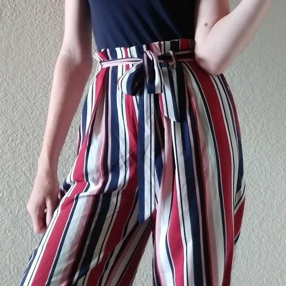 Striped Tie Pants